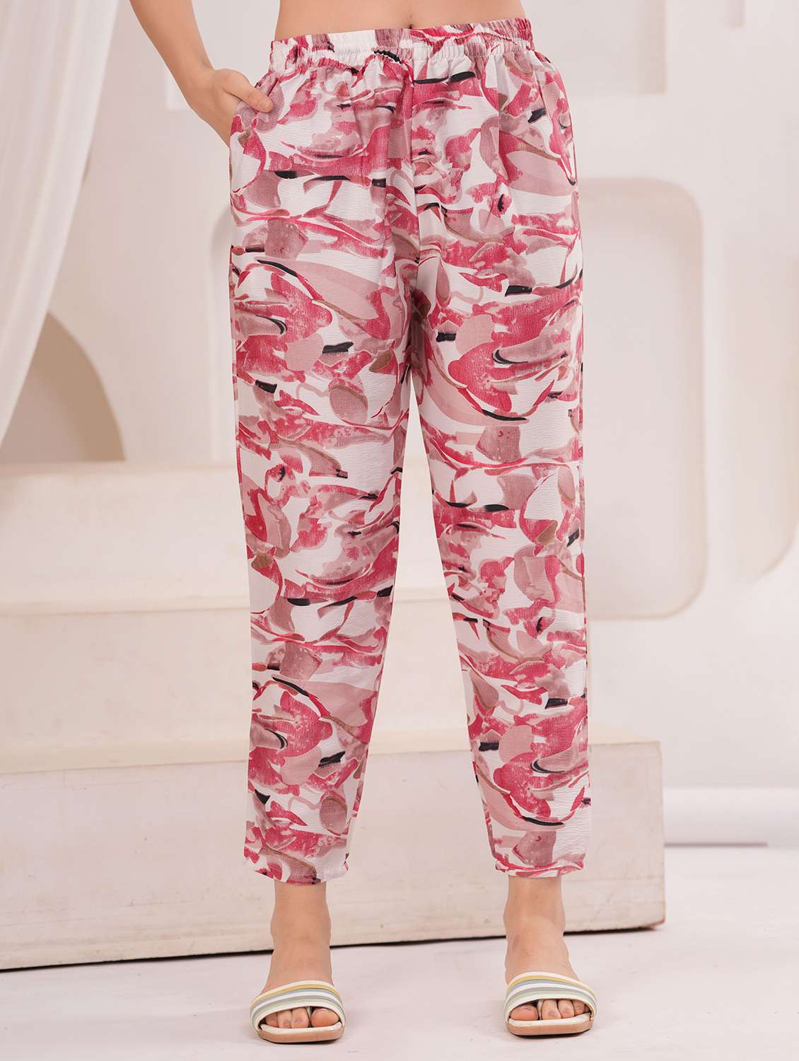 women printed nightwear pyjama set - 22322911 -  Standard Image - 4