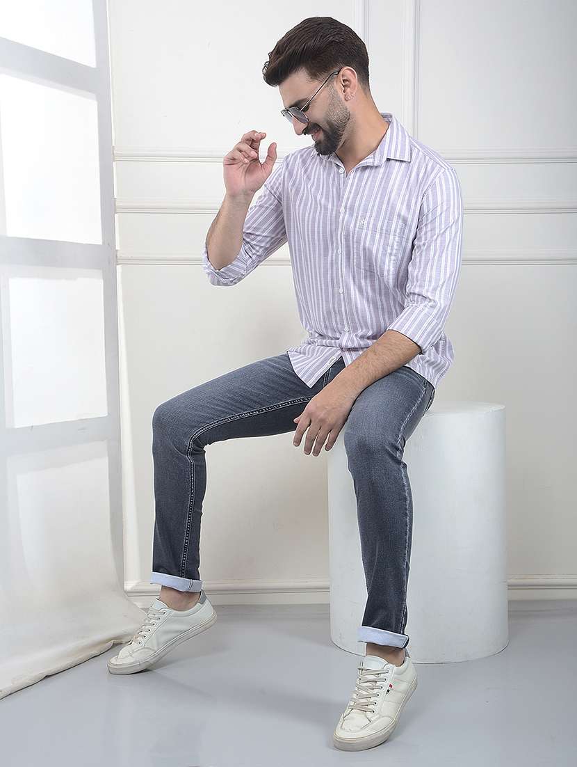 Men Washed Mid Rise Full Length Jeans - 22322933 -  Standard Image - 4