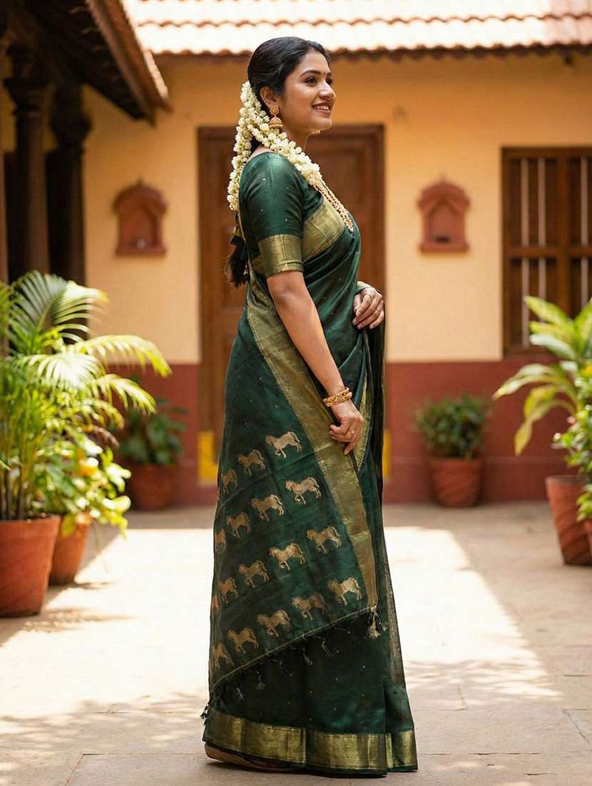women self design bordered saree with blouse - 22322939 -  Standard Image - 1