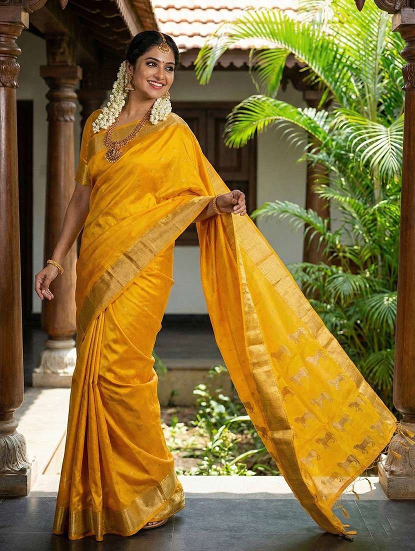 Women Self Design Bordered Saree With Blouse - 22322941 -  Standard Image - 1