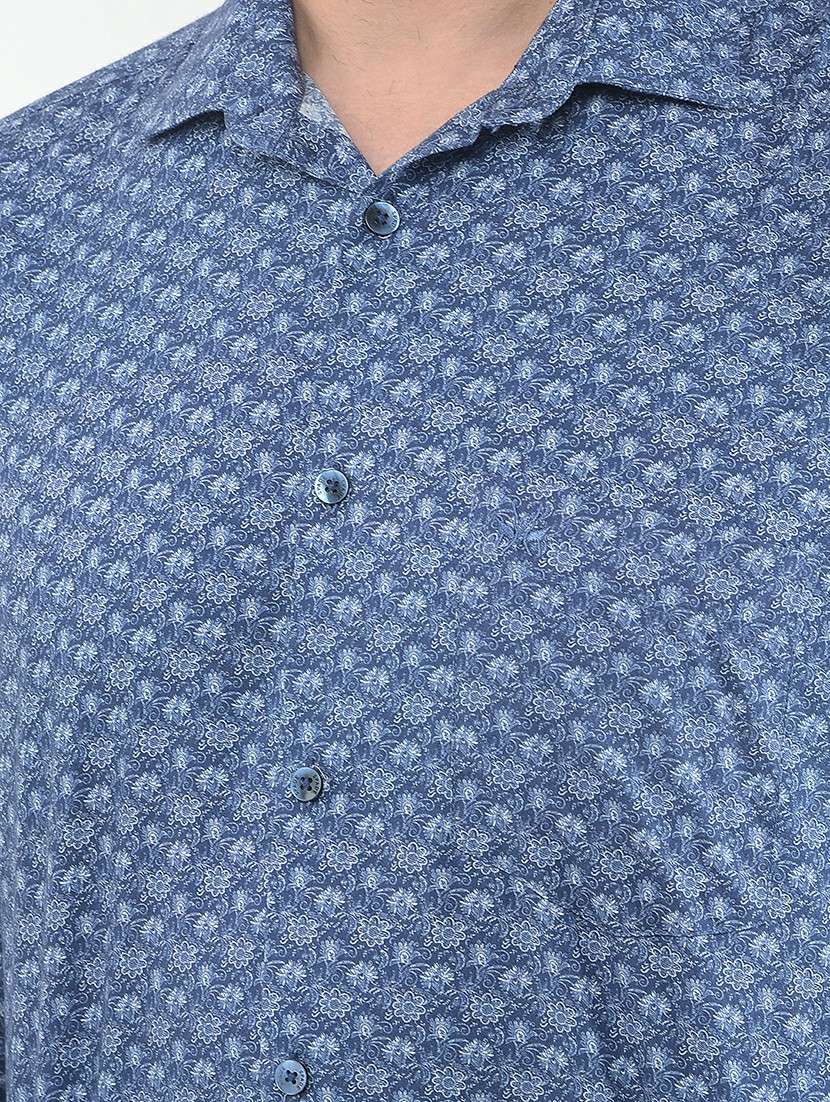 men printed long sleeve slim fit casual shirt - 22323009 -  Standard Image - 6