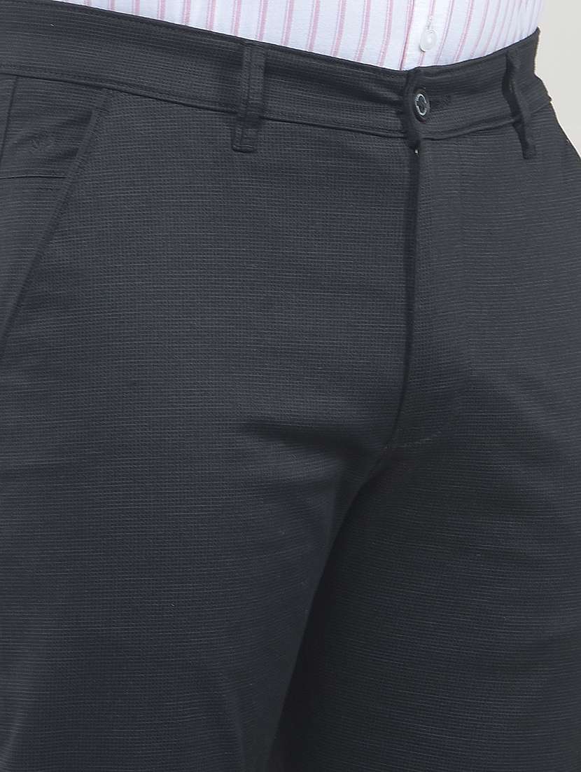 Men Solid Mid Rise Chinos Casual Trouser - 22323054 -  Standard Image - 6