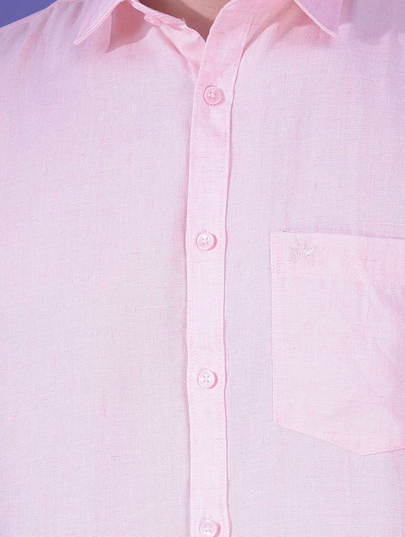 men solid short sleeve slim fit casual shirt - 22323129 -  Standard Image - 6