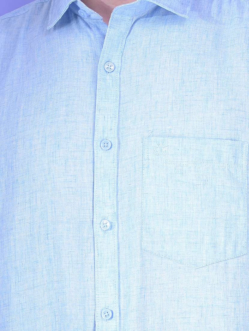 men solid short sleeve slim fit casual shirt - 22323131 -  Standard Image - 6