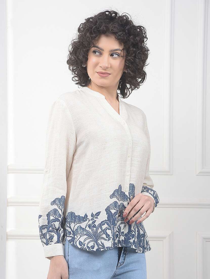 women printed long sleeve shirt - 22323200 -  Standard Image - 1