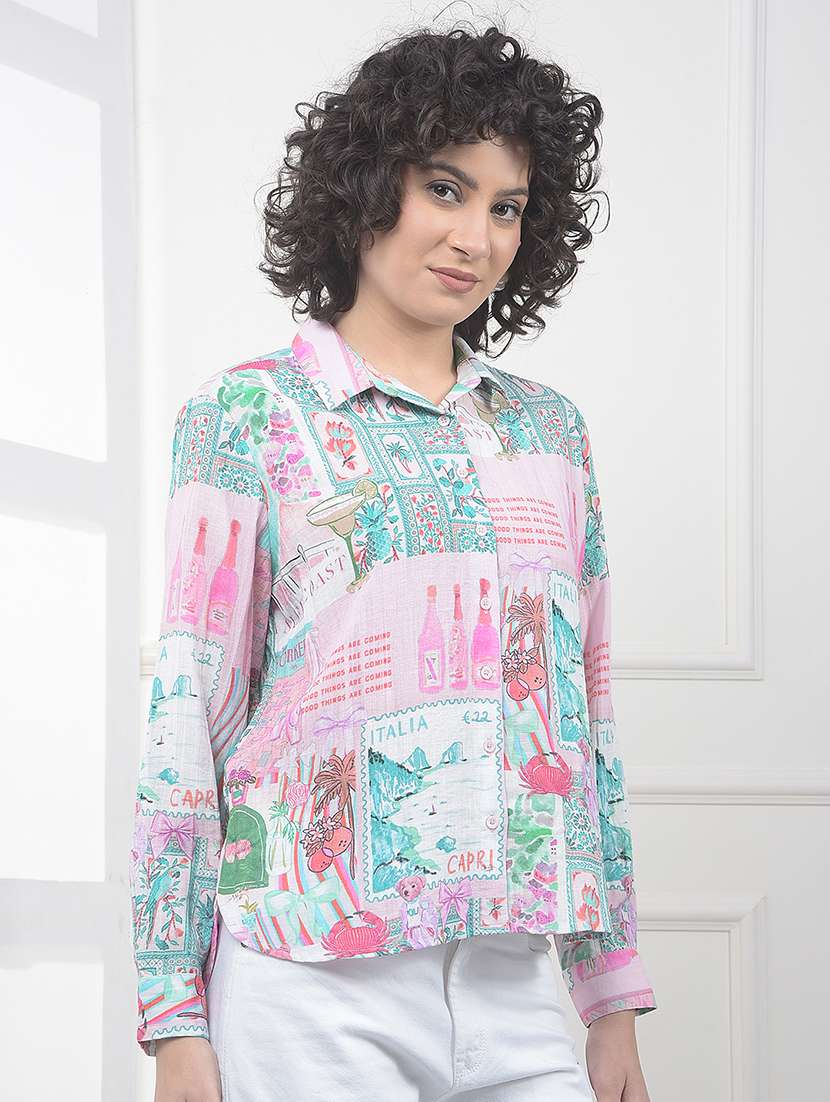 Women Printed Long Sleeve Shirt - 22323201 -  Standard Image - 1