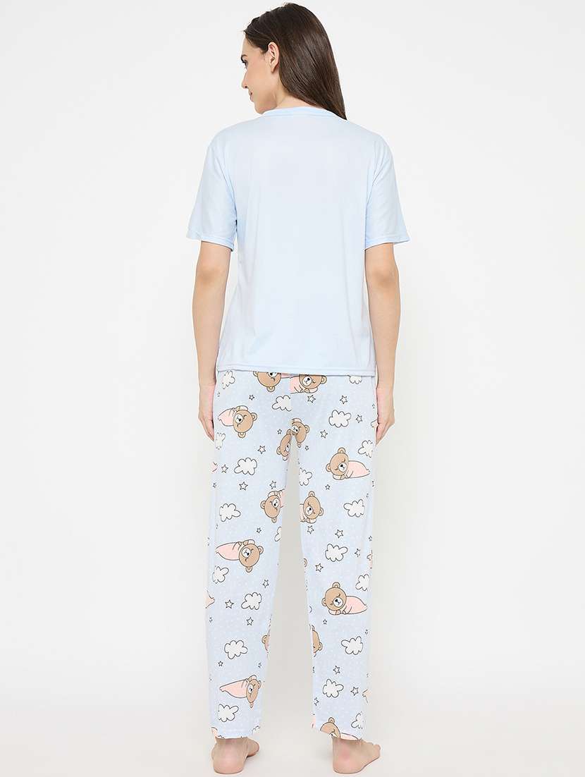 Women Printed Nightwear Pyjama Set - 22323233 -  Standard Image - 4