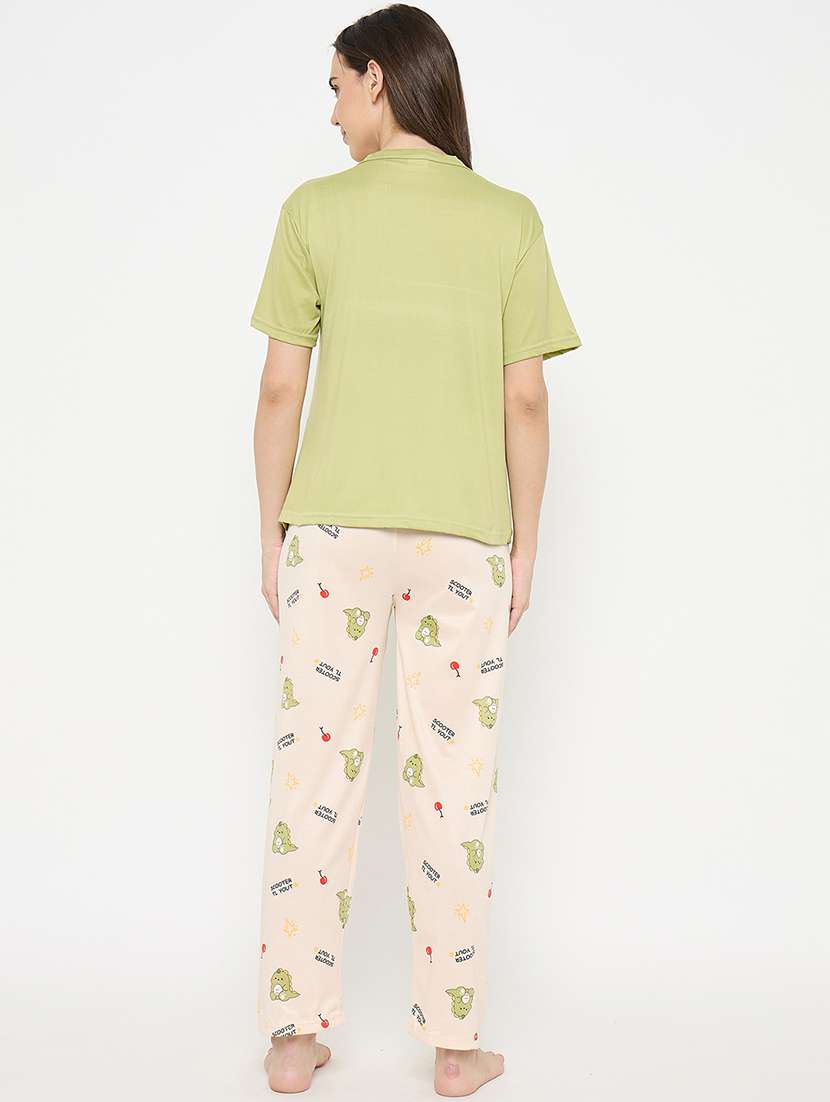 Women Printed Nightwear Pyjama Set - 22323235 -  Standard Image - 4