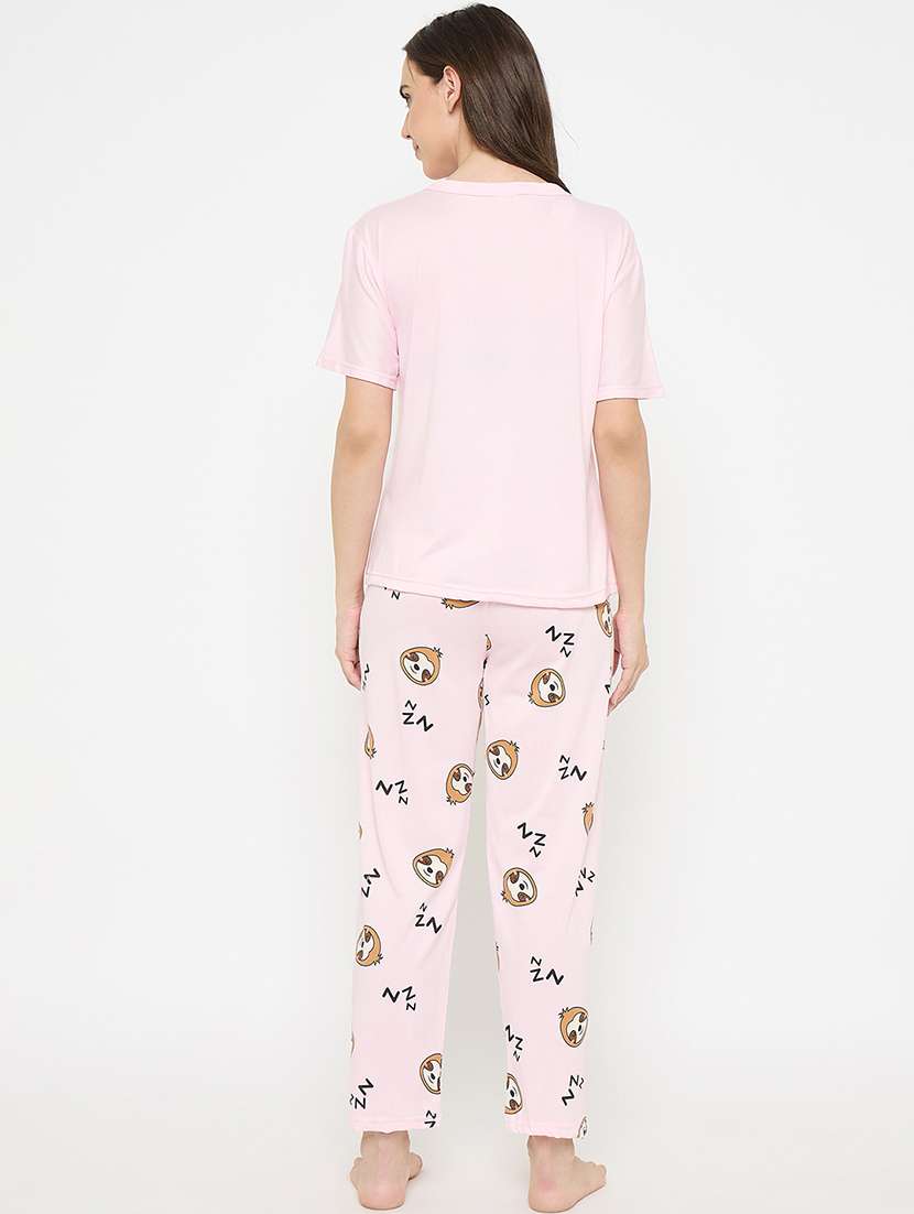women printed nightwear pyjama set - 22323236 -  Standard Image - 4