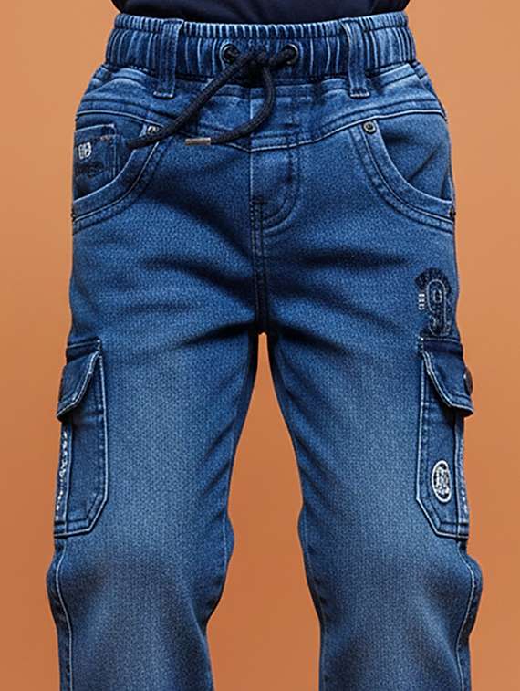 boys solid mid rise cargo - 22323255 -  Standard Image - 4