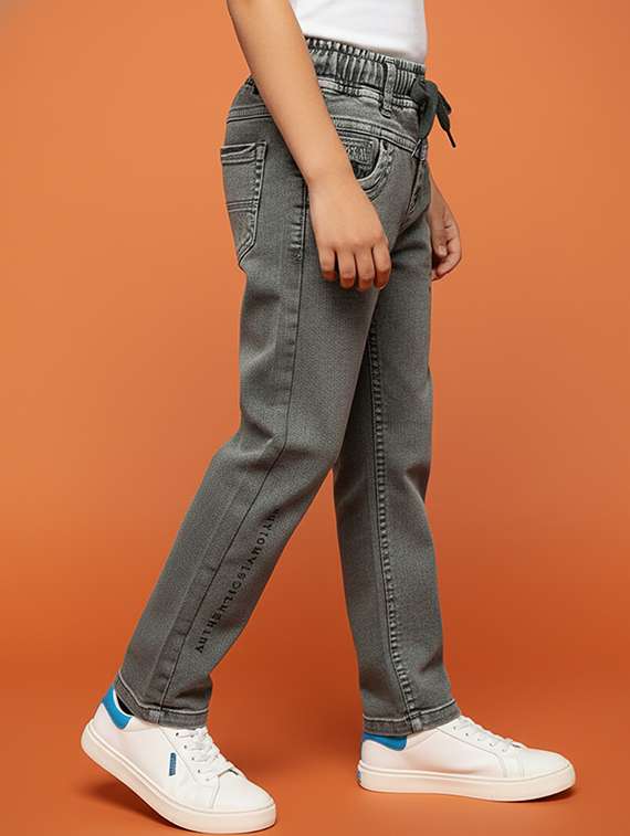 boys solid mid rise jeans - 22323263 -  Standard Image - 1