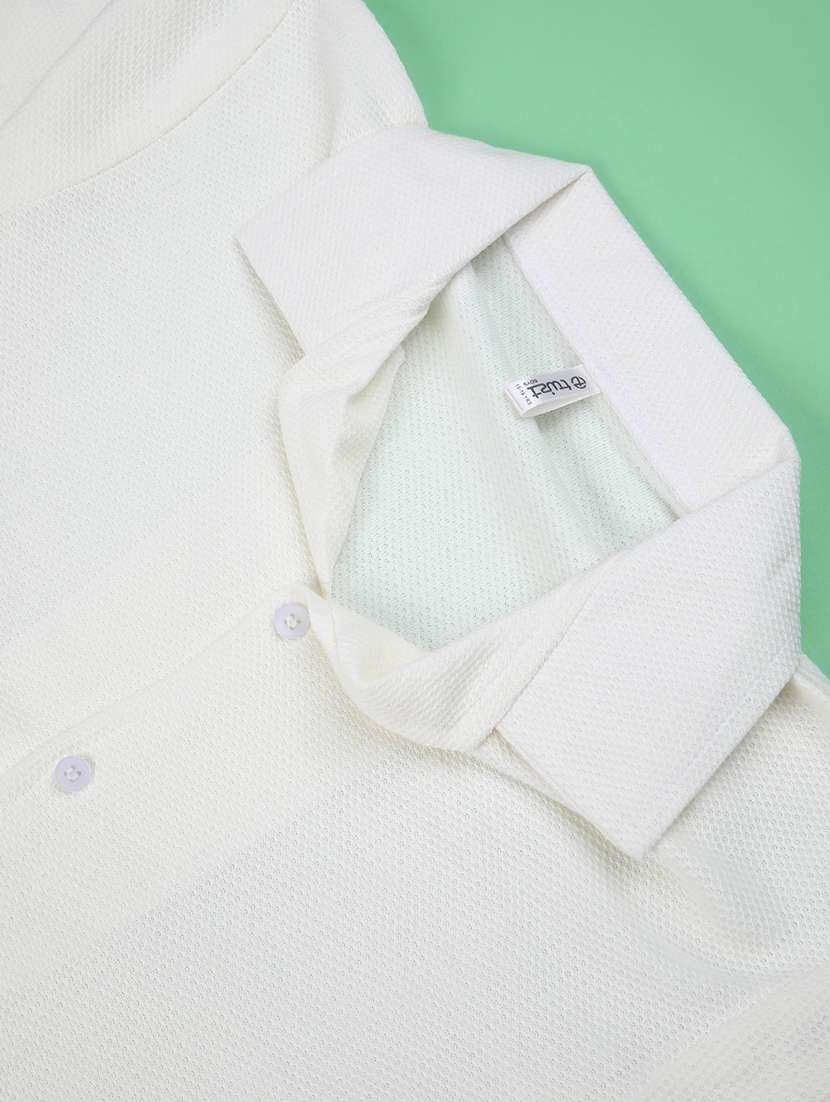 boys solid collared short sleeve shirt - 22323387 -  Standard Image - 4