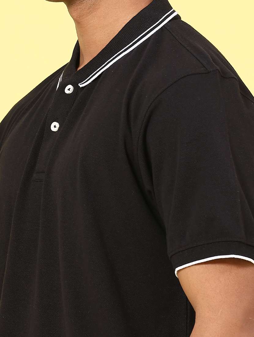men solid short sleeve regular fit polo t-shirt - 22323503 -  Standard Image - 1