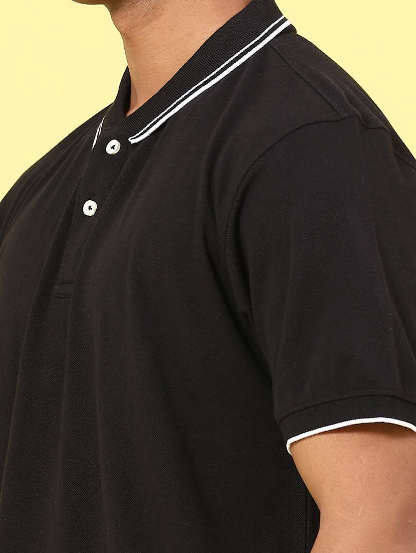men solid short sleeve regular fit polo t-shirt - 22323503 -  Standard Image - 1