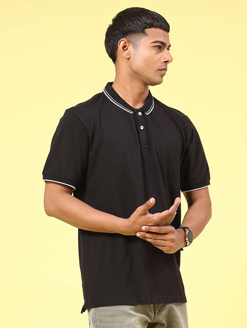 men solid short sleeve regular fit polo t-shirt - 22323503 -  Standard Image - 4
