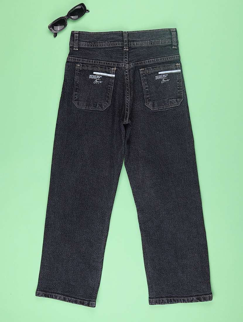 black poly cotton plain jean - 22323539 -  Standard Image - 1