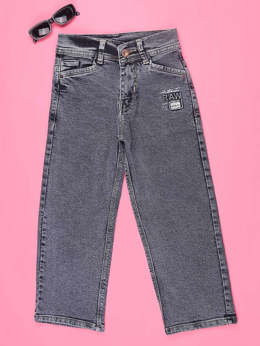 grey poly cotton plain jean - 22323540 -  Standard Image - 1