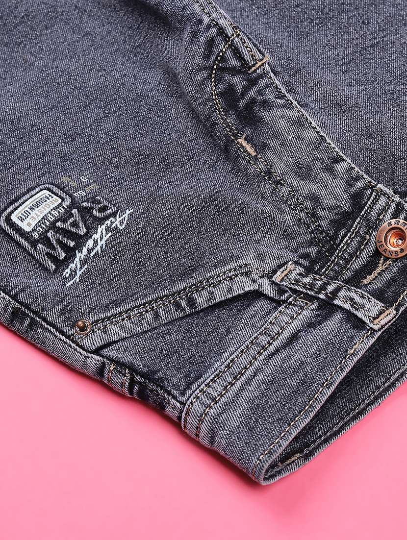 grey poly cotton plain jean - 22323540 -  Standard Image - 4
