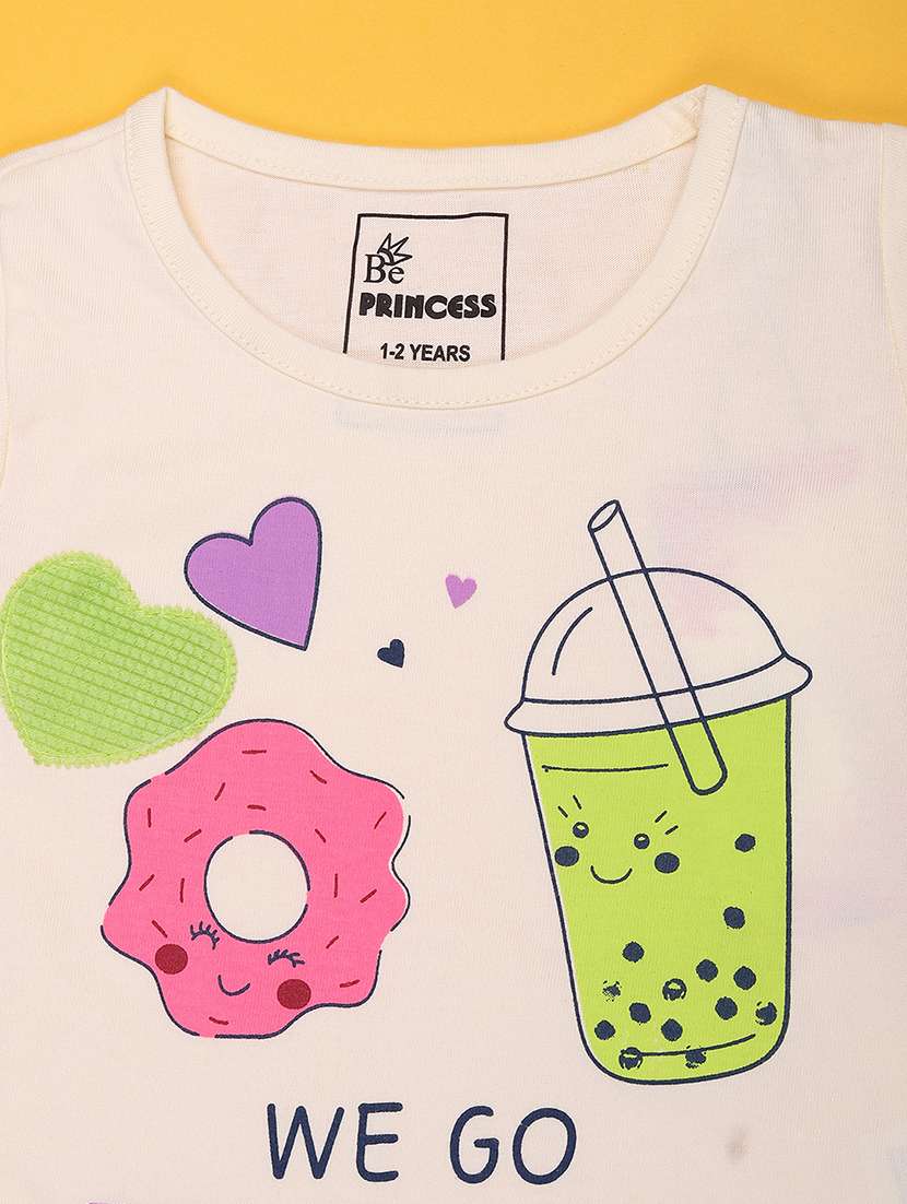 Girls Printed Short Sleeves Top And Shorts Set - 22323567 -  Standard Image - 4
