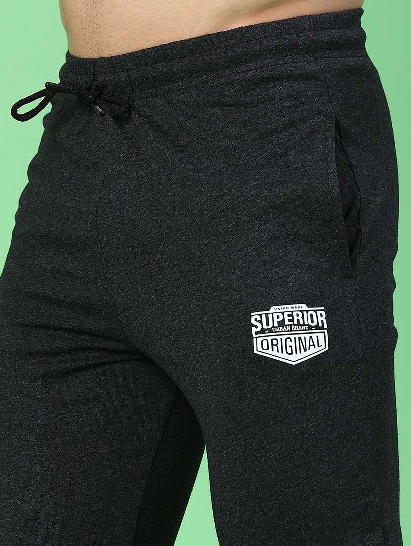 grey cotton  full length track pant - 22323592 -  Standard Image - 1