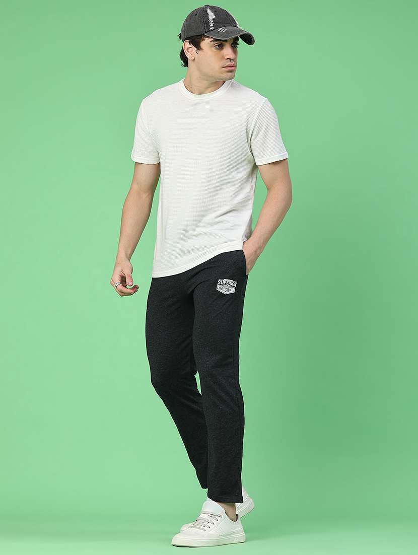 grey cotton  full length track pant - 22323592 -  Standard Image - 4