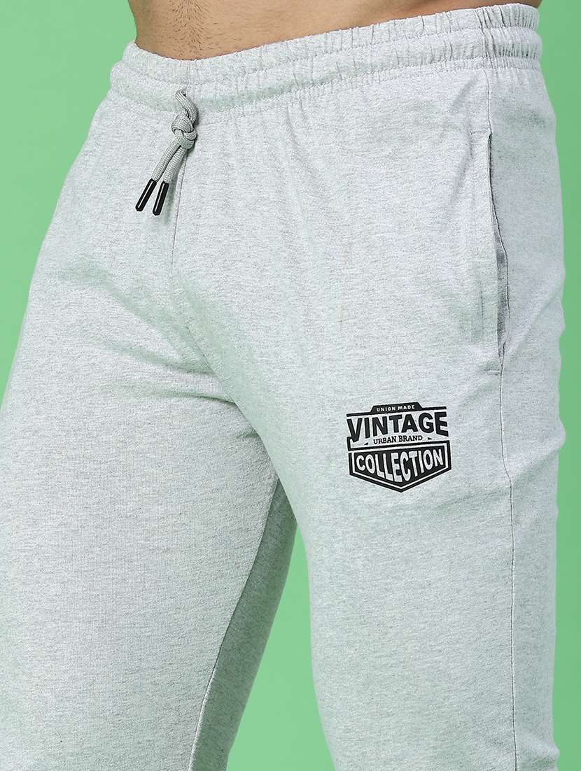 grey cotton  full length track pant - 22323593 -  Standard Image - 1