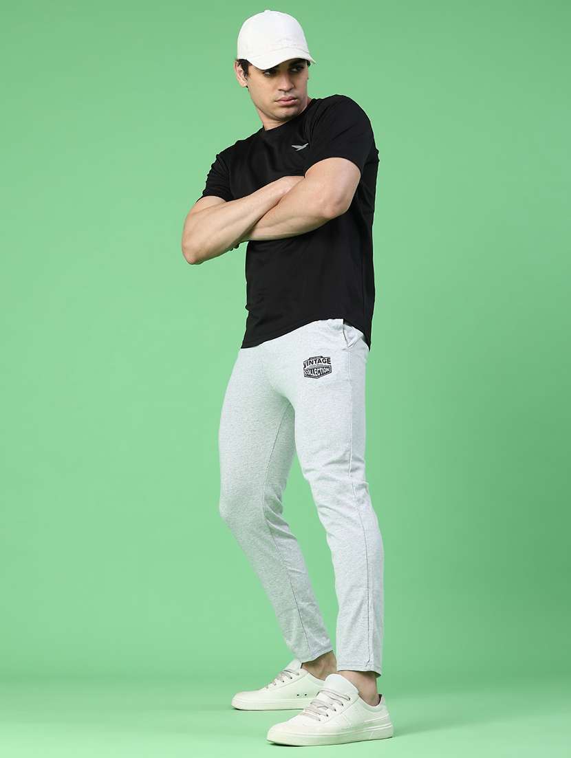 grey cotton  full length track pant - 22323593 -  Standard Image - 4