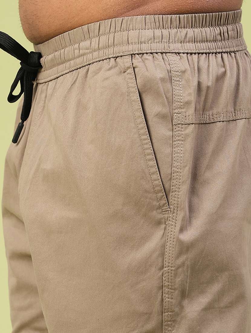 men solid mid rise full length track pant - 22323594 -  Standard Image - 1