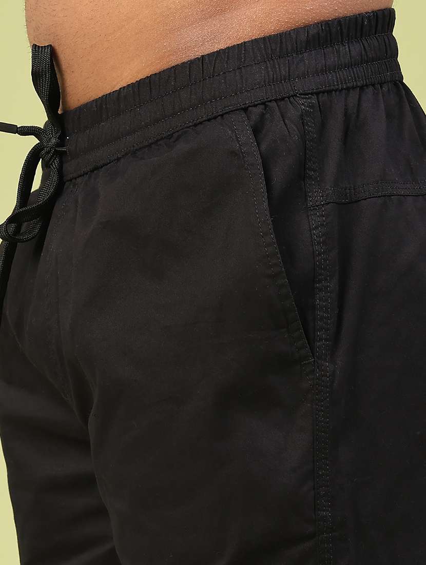 men solid mid rise full length track pant - 22323598 -  Standard Image - 1