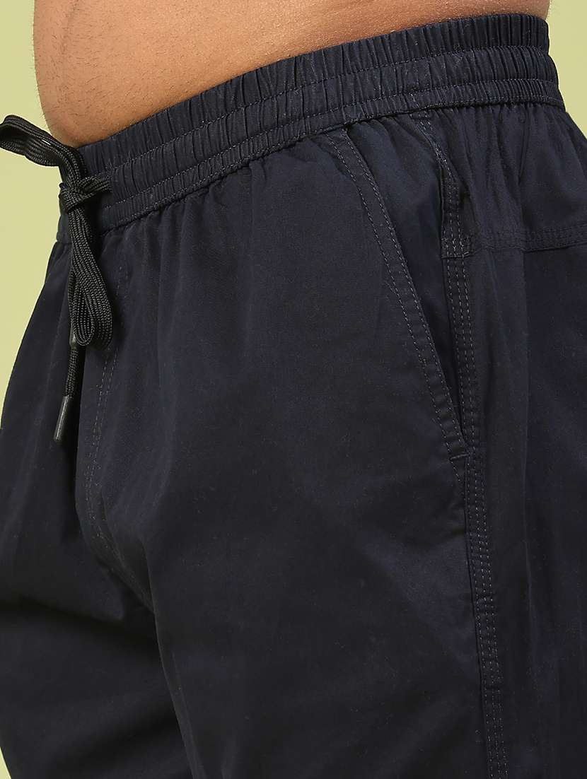 men solid mid rise full length track pant - 22323599 -  Standard Image - 1