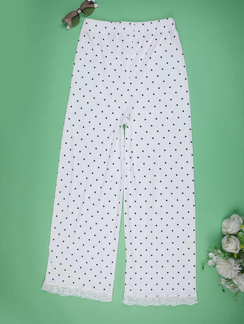 girls polka doted mid rise loungewear pyjama - 22323676 -  Standard Image - 1