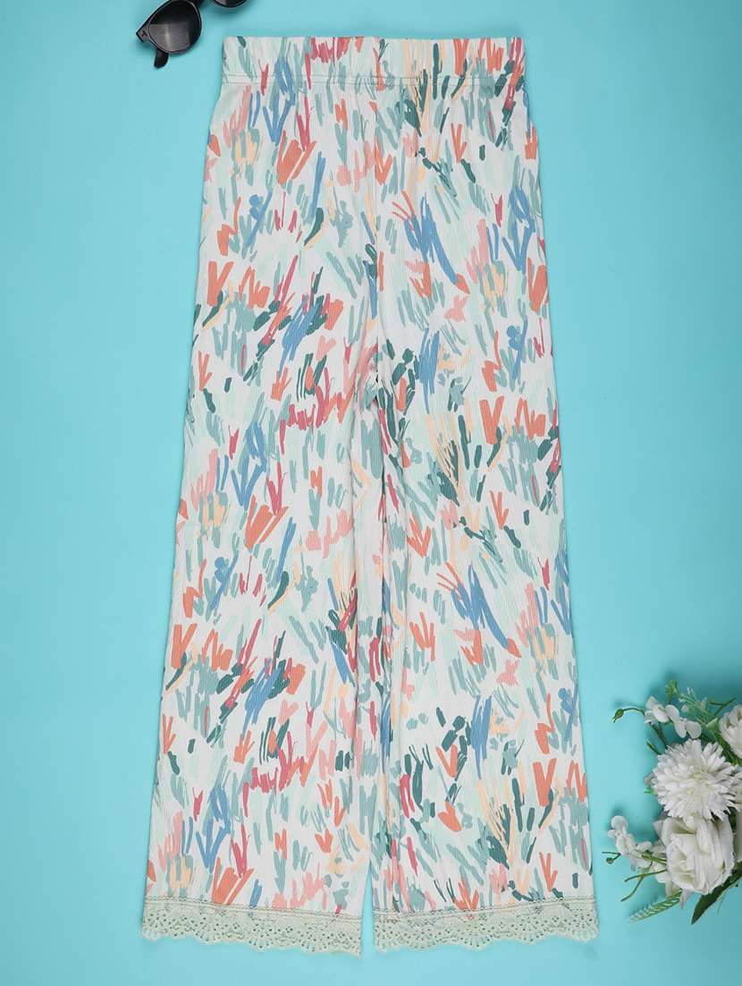 girls printed mid rise loungewear pyjama - 22323678 -  Standard Image - 1