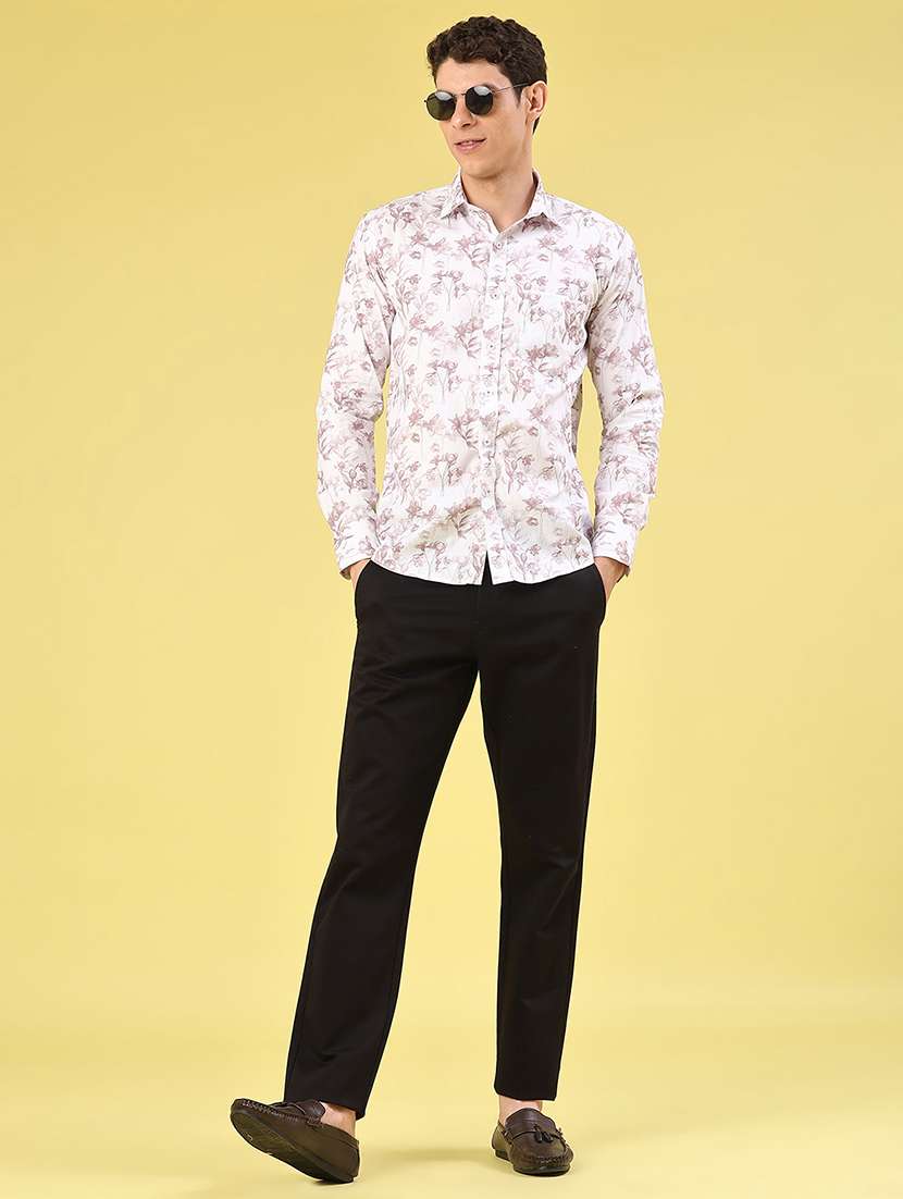 men printed long sleeve slim fit casual shirt - 22323797 -  Standard Image - 4