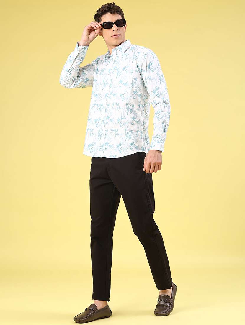 Men Printed Long Sleeve Slim Fit Casual Shirt - 22323798 -  Standard Image - 4