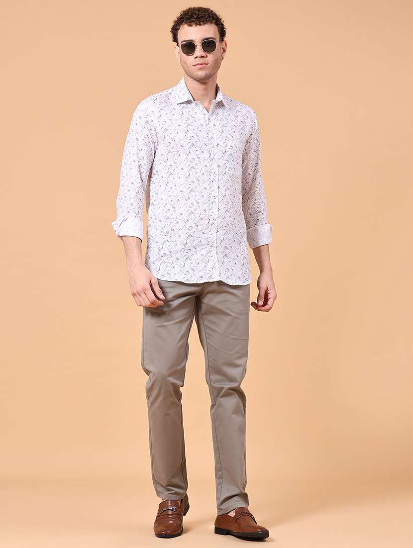 men printed long sleeve slim fit casual shirt - 22323829 -  Standard Image - 4