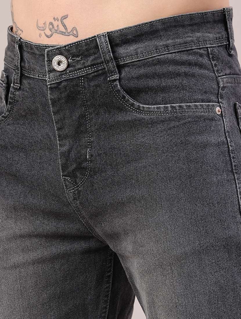 men washed mid rise full length straight fit jeans - 22323949 -  Standard Image - 1