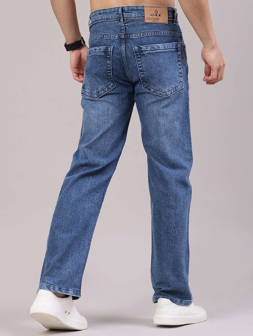 men washed mid rise full length relaxed fit jeans - 22323960 -  Standard Image - 4