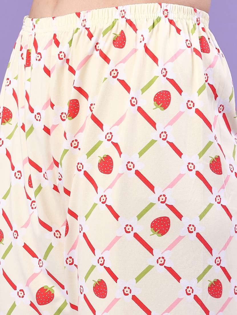 women printed short sleeve pyjama set nightwear - 22324022 -  Standard Image - 4