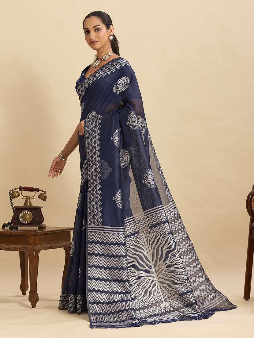 women self design bordered saree with blouse - 22324041 -  Standard Image - 1