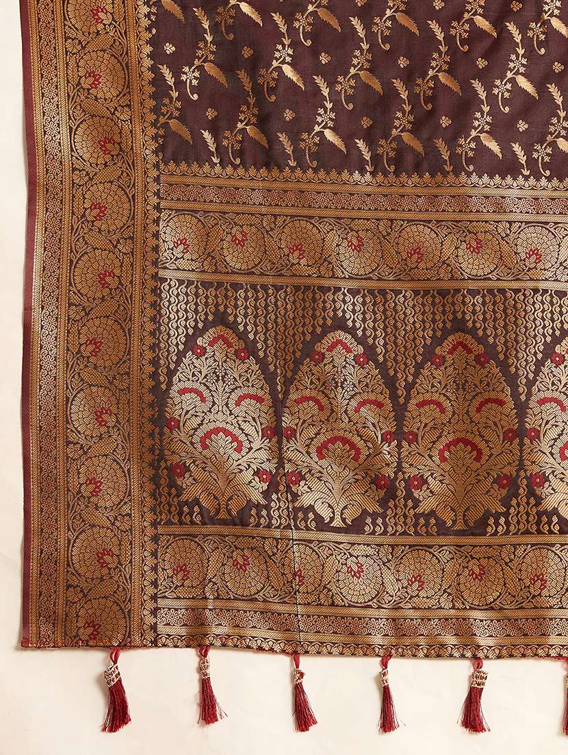 women self design banarasi saree with blouse - 22324050 -  Standard Image - 6