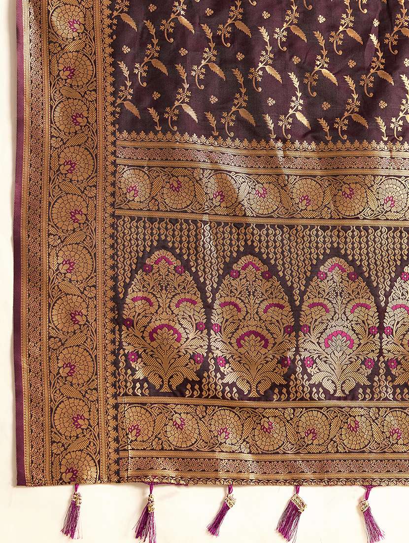 women self design banarasi saree with blouse - 22324053 -  Standard Image - 6