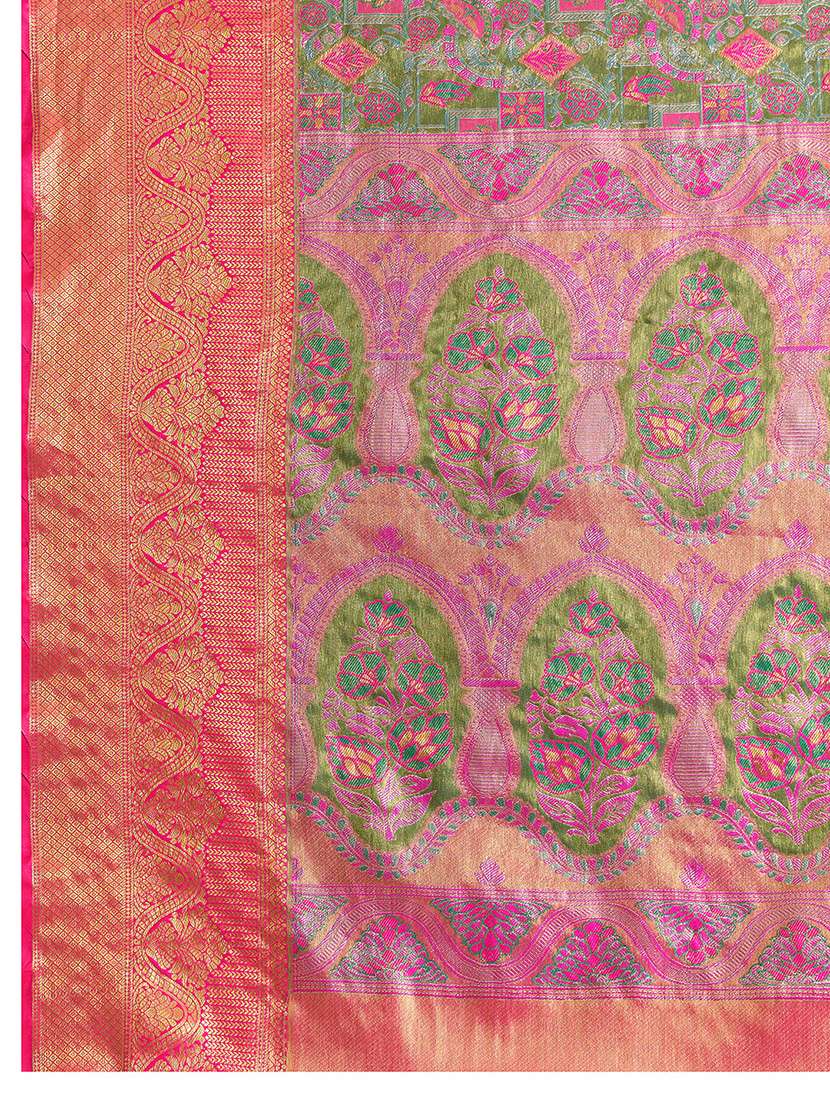women self design banarasi saree with blouse - 22324054 -  Standard Image - 6