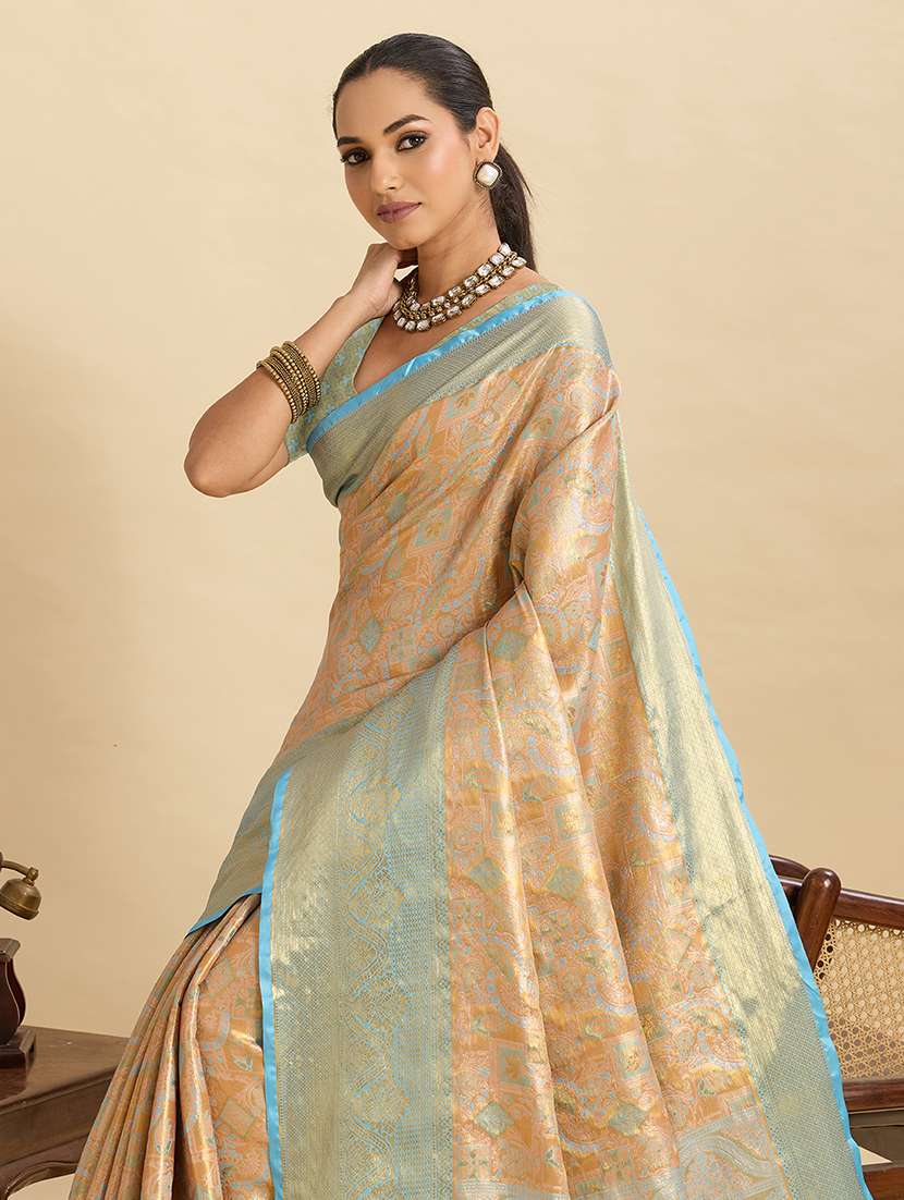 women self design banarasi saree with blouse - 22324058 -  Standard Image - 4