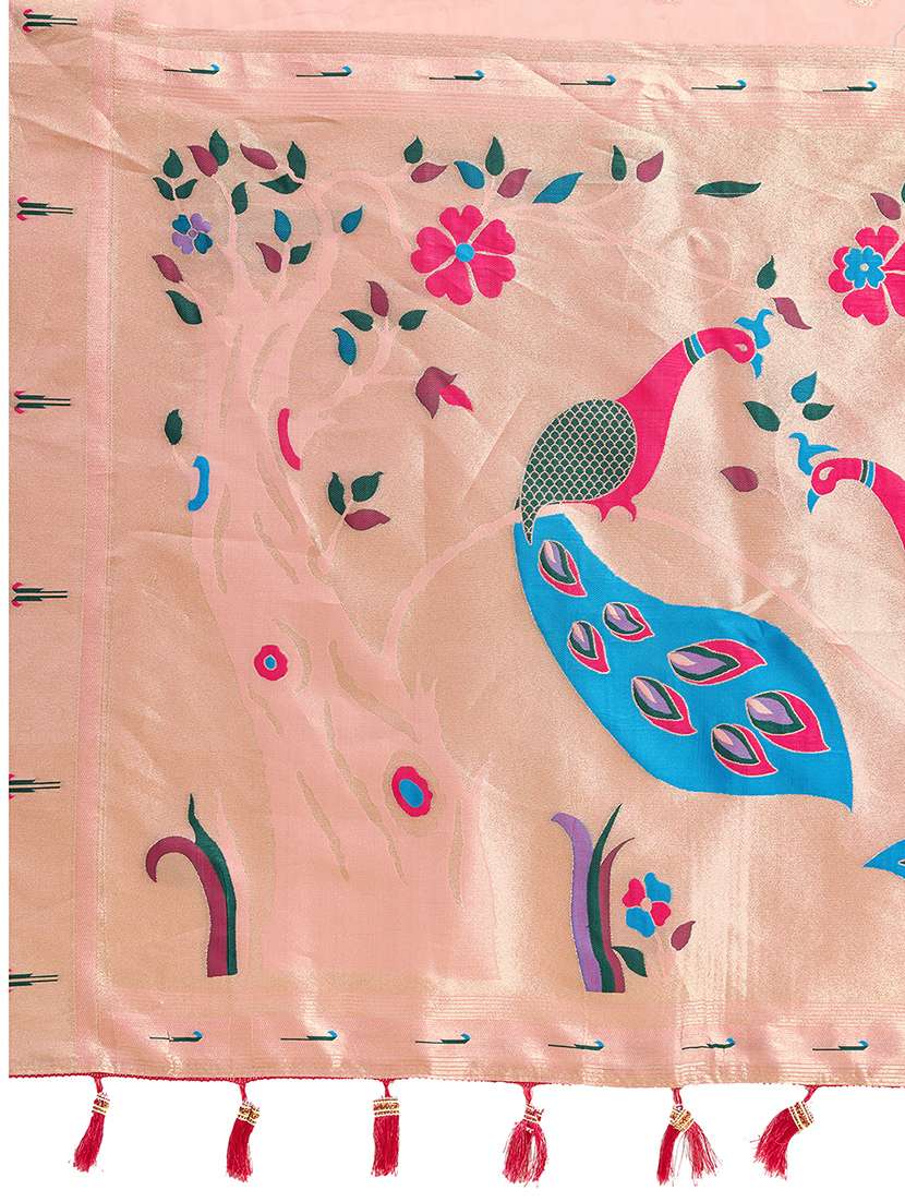 women self design paithani saree with blouse - 22324082 -  Standard Image - 6