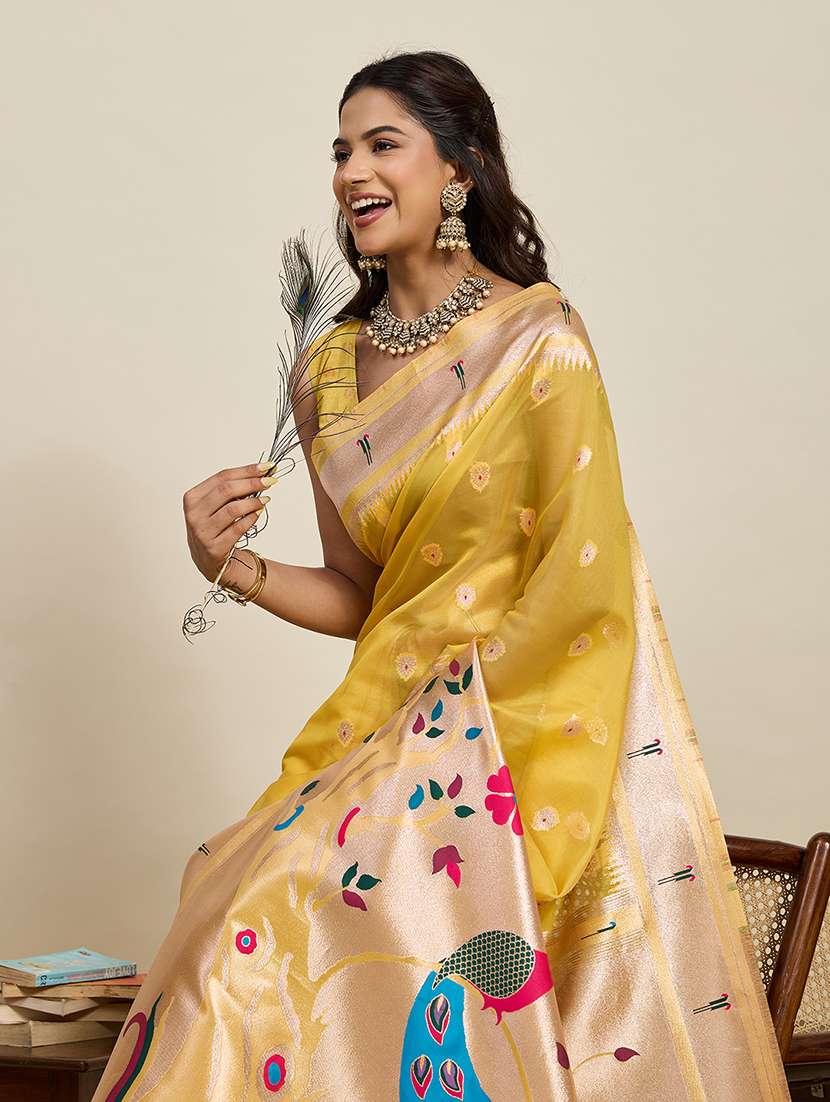 women self design paithani saree with blouse - 22324084 -  Standard Image - 4