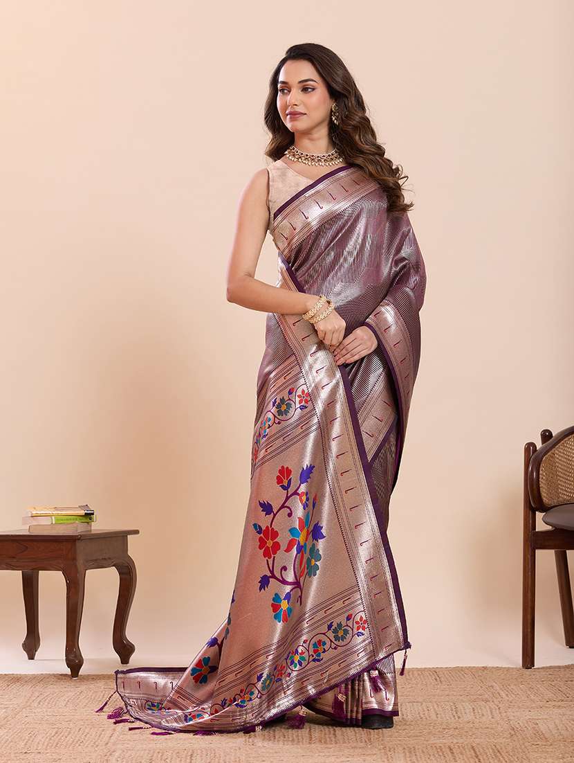 women self design paithani saree with blouse - 22324091 -  Standard Image - 1