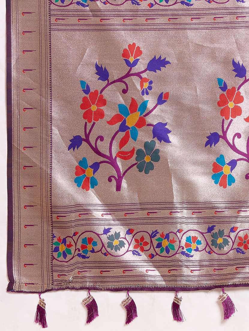 women self design paithani saree with blouse - 22324091 -  Standard Image - 6