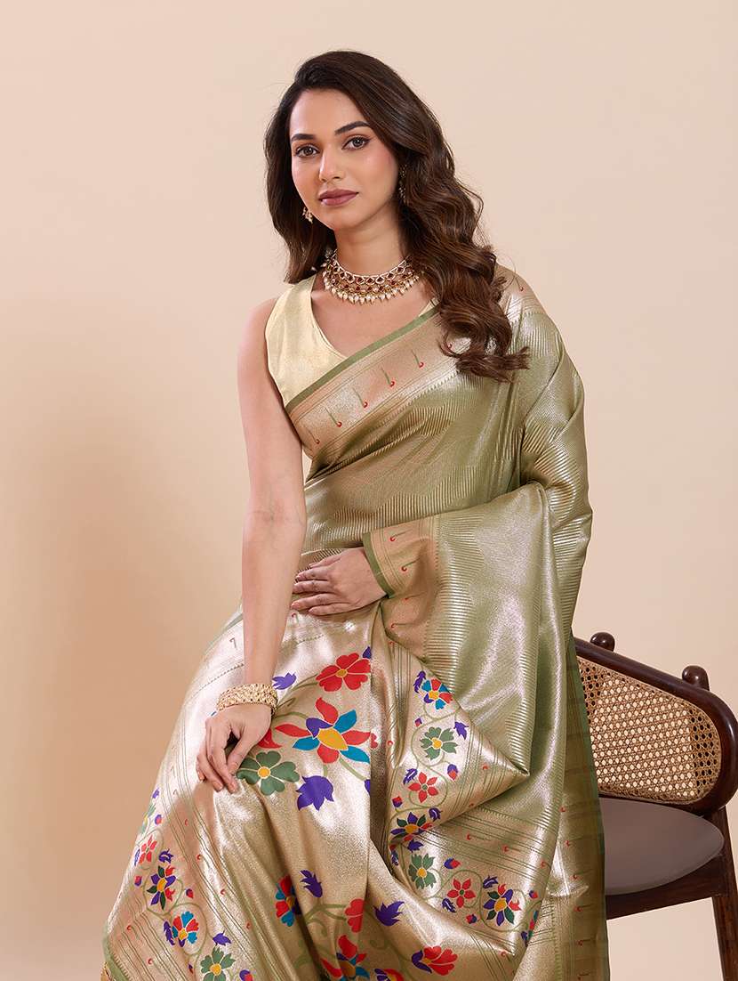 women self design paithani saree with blouse - 22324093 -  Standard Image - 4