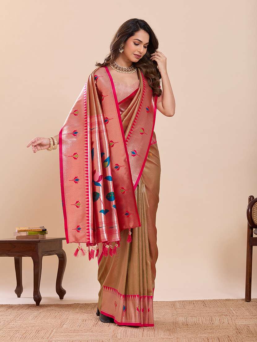 women self design paithani saree with blouse - 22324094 -  Standard Image - 1
