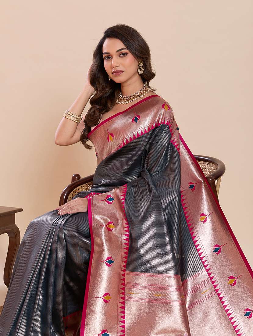 women self design paithani saree with blouse - 22324098 -  Standard Image - 4